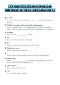 CTR PRACTICE EXAMINATION 2026&NewLine;QUESTIONS WITH ANSWERS GRADED A&plus;