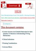 Hesi Pathophysiology Exam 2 Hu Nsg120 &ndash; Herzing University Fall C 2026 Actual Exam Questions And Verified Answers With Rationales Graded A&plus;