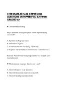CTRI EXAM ACTUAL PAPER 2026&NewLine;QUESTIONS WITH VERIFIED ANSWERS&NewLine;GRADED A&plus;