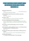 CTSP CERTIFICATION SCRIPT 2026&NewLine;QUESTIONS WITH SOLUTIONS&NewLine;GRADED A&plus;