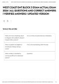 WEST COAST EMT BLOCK 3 EXAM ACTUAL EXAM 2026 &vert; ALL QUESTIONS AND CORRECT ANSWERS &vert; VERIFIED ANSWERS &vert; UPDATED VERSION&NewLine;
