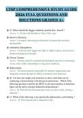 CTSP COMPREHENSIVE STUDY GUIDE&NewLine;2026 FULL QUESTIONS AND&NewLine;SOLUTIONS GRADED A&plus;