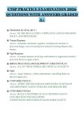 CTSP PRACTICE EXAMINATION 2026&NewLine;QUESTIONS WITH ANSWERS GRADED&NewLine;A&plus;