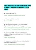 CTSP UPDATED ACTUAL QUESTIONS AND&NewLine;CORRECT ANSWERS COMPLETE STUDY&NewLine;GUIDE