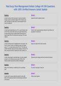 Med Surg&colon; Pain Management Unitek College VN 200 Questions&NewLine;with 100&percnt; Verified Answers Latest Update