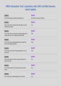 OMCA Simulation Test 1 Questions with 100&percnt; Verified Answers&NewLine;Latest Update