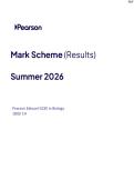 &lbrack;Verified&rsqb; May 2026 Edexcel GCSE Higher-Tier Biology Past Paper 1 Mark Scheme &lbrack;1BI0&sol;1H&rsqb;