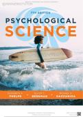 Test Bank for Psychological Science &lpar;7th Edition&rpar; by Phelps&comma; Berkman & Gazzaniga