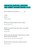 CWB ACTUAL EXAM FULL QUESTIONS&NewLine;AND CORRECT ANSWERS GRADED A PLUS