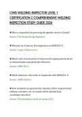CWB WELDING INSPECTOR LEVEL 1&NewLine;CERTIFICATION 2 COMPREHENSIVE WELDING&NewLine;INSPECTION STUDY GUIDE 2026
