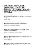 CWB WELDING INSPECTOR LEVEL 1&NewLine;CERTIFICATION 2 CORE WELDING&NewLine;PROCESSES AND INSPECTION STANDARDS&NewLine;REVIEW 202