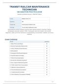 TRANSIT RAILCAR MAINTENANCE TECHNICIAN EXAM QUESTIONS COMPLETE WITH 100&percnt; VERIFIED ANSWERS