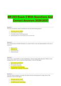NR 222 Exam 2 With Questions And &NewLine;Correct Answers 20262027