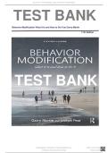 TEST BANK for Behavior Modification What It Is and How to Do It by Garry Martin 11th Edition complete guide
