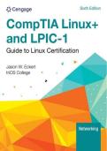 Test Bank For CompTIA Linux&plus; and LPIC-1 Guide to Linux Certification - 6th Edition - 2024 All Chapters - 9798214000800