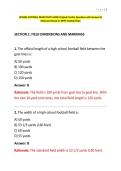 WVSSAC FOOTBALL EXAM PACKAGE DEAL QUESTIONS AND ANSWERS WITH VERIFIED SOLUTIONS UPDATED&excl;&excl;&excl;&excl;