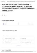 WGU D027 OBJECTIVE ASSESSMENT FINAL EXAM ACTUAL EXAM 2026 &vert; ALL QUESTIONS AND CORRECT ANSWERS &vert; VERIFIED ANSWERS &vert; JUST RELEASED&NewLine;