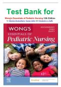 Test Bank for Wong's Essentials of Pediatric Nursing 12th Edition by Marilyn Hockenberry&comma; Karen Gibbs and Elizabeth A&period; Duffy isbn-9780443123528