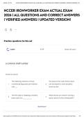 NCCER IRONWORKER EXAM ACTUAL EXAM 2026 &vert; ALL QUESTIONS AND CORRECT ANSWERS &vert; VERIFIED ANSWERS &vert; UPDATED VERSION&excl;&NewLine;