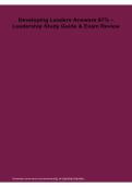 Developing Leaders Answers 87 Leadership Study Guide Exam Review 2026&sol; 2027