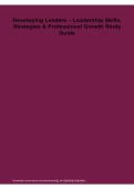 Developing Leaders Leadership Skills Strategies Professional Growth Study Guide 2026&sol; 2027