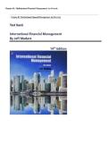 Test Bank for International Financial Management 14th Edition By Jeff Madura &vert;All Chapters 1 - 21&vert; Complete Guide A&plus;
