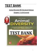 Test Bank - Animal Diversity 9th Edition &lpar;Hickman&rpar;&comma; Chapter 1 - 20 Download as Pdf File