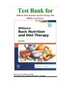 Test Bank - Williams' Basic Nutrition & Diet Therapy 17th Edition Author&colon; Staci Nix McIntosh&comma;All Chapters Included&lbrack;1-23&rsqb; Completely Covered A&plus; Study Guide Newest Version GUARANTEED PASS&period;