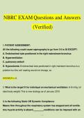 NBRC Exam Questions & Answers &vert; 2026&ndash;2027 Respiratory Therapy Exam Prep &vert; Study Guide&NewLine;&NewLine;