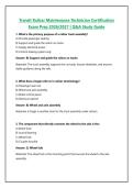 Transit Railcar Maintenance Technician Certification Exam Prep 2026&sol;2027 &vert; Q&A Study Guide