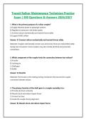 Transit Railcar Maintenance Technician Practice Exam &vert; 300 Questions & Answers 2026&sol;2027