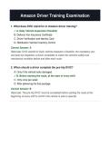 Amazon Driver Training Exam &mdash; 120 Questions & Answers