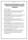 ACE Healthcare Compliance &mdash; Up-to-Date Practice Questions with Detailed Rationales