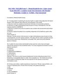 NSG 3450 &sol; NSG3450 Exam 3 &ndash; Mental Health Review &vert; Galen Actual Exam 2026&sol;2027 &vert; Complete Exam-Style Questions with Detailed Rationales &vert; Graded A&plus; Verified &ndash; Pass Guaranteed