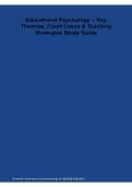 Educational Psychology Key Theories Court Cases Teaching Strategies Study Guide 2026&sol; 2027