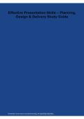 Effective Presentation Skills Planning Design Delivery Study Guide 2026&sol; 2027