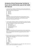 Test Bank for Roach's Introductory Clinical Pharmacology &vert; Susan M&period; Ford &vert; Questions & Rationales&NewLine;&NewLine;