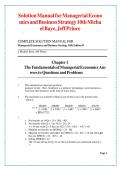 COMPLETE SOLUTION MANUAL FOR Managerial Economics and Business Strategy 10th Edition By Michael Baye&comma; Jeff Prince All Chapters included LATEST UPDATE&excl;&excl;&excl;