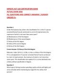 MPOETC ACT 120 CERTIFICATION EXAM&NewLine;ACTUAL EXAM 2026&NewLine;ALL QUESTIONS AND CORRECT ANSWERS &vert; ALREADY GRADED A&plus;&NewLine;