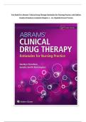 Abrams Clinical Drug Therapy Rationales for Nursing Practice 12th Edition Frandsen Test Bank