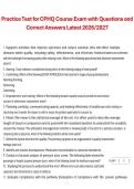 CPHQ Course Practice Test &ndash; Questions and Correct Answers 2026&sol;2027 Exam Preparation