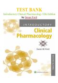 Test Bank for Roach's Introductory Clinical Pharmacology 11th Edition by Susan M&period; Ford