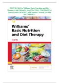 TEST BANK For Williams Basic Nutrition and Diet Therapy &vert;16th Edition by Staci Nix&comma; ISBN&colon; 9780323653763&vert; Latest Update 2026&sol;2027&vert; All Chapters Covered&vert; Verified and Graded A&plus;