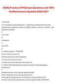 NAHQ Practice CPHQ Exam &ndash; Questions and Verified Answers 2026&sol;2027 Exam Preparation