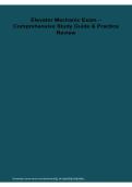 Elevator Mechanic Exam Comprehensive Study Guide Practice Review 2026&sol; 2027