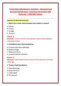 Transit Railcar Maintenance Technician &ndash; Mechanical and Electrical Aptitude Exam &vert; Questions and Answers with Rationales &vert; 2026&sol;2027 Update 