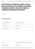 WGU D119 EXAM PEDS EXAM 2026 &vert; ACTUAL EXAM QUESTIONS AND CORRECT ANSWERS &vert; VERIFIED ANSWERS &vert; UPDATED VERSION &vert; WESTERN GOVERNORS UNIVERSITY&NewLine;