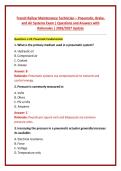 Transit Railcar Maintenance Technician &ndash; Pneumatic&comma; Brake&comma; and Air Systems Exam &vert; Questions and Answers with Rationales &vert; 2026&sol;2027 Update
