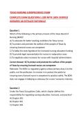 TEXAS NURSING JURISPRUDENCE EXAM&NewLine;COMPLETE EXAM QUESTIONS 1-200 WITH 100&percnt; VERIFIED ANSWERS AN DETAILED RATIONALE&NewLine;