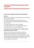 BPI HOME ENERGY PROFESSIONAL &lpar;HEP&rpar; ENERGY AUDITOR EXAMINATION&NewLine;COMPLETE PRACTICE QUESTIONS AND DETAILED SOLUTIONS&NewLine;